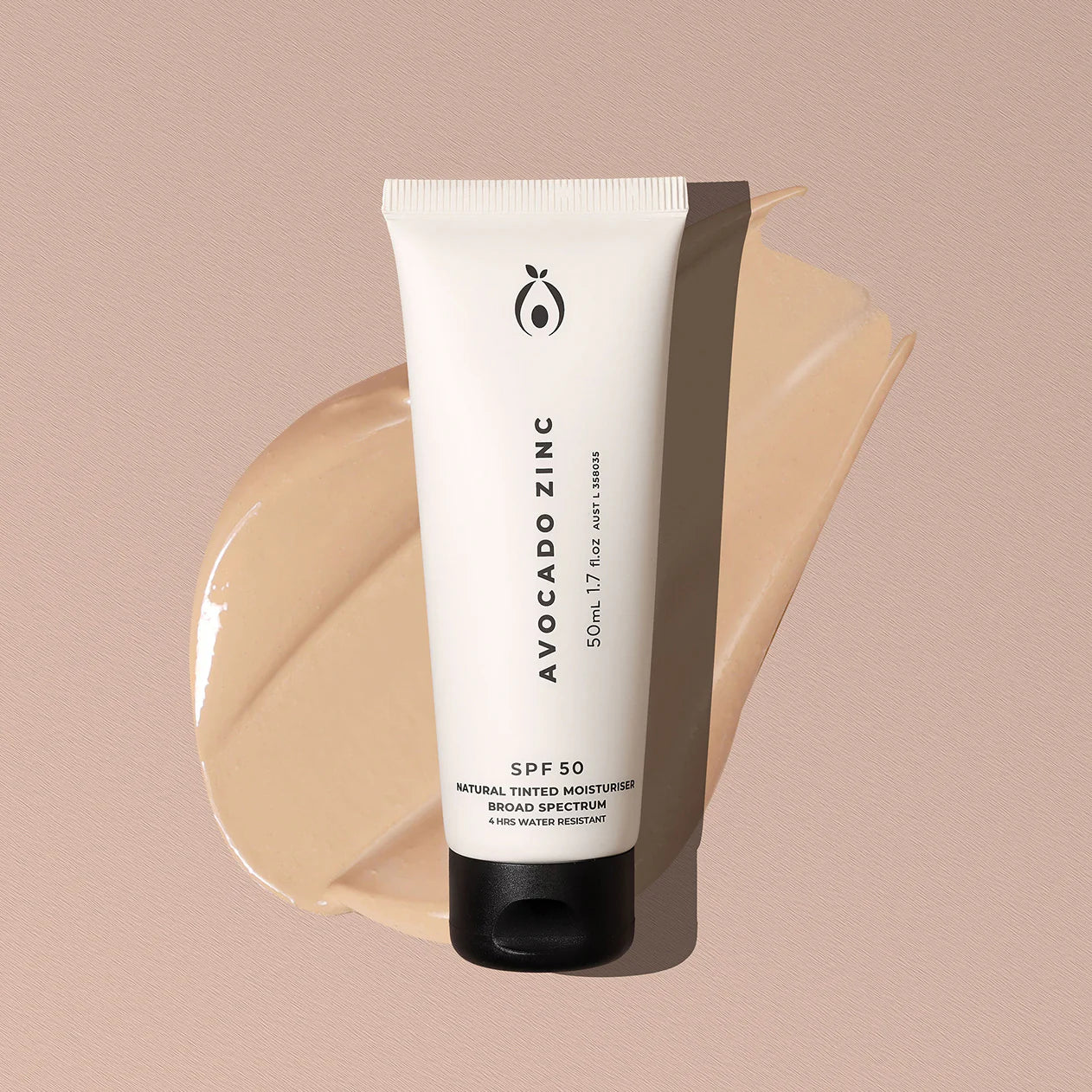 Avocado Zinc SPF 50 Natural Tinted Moisturiser (Light)